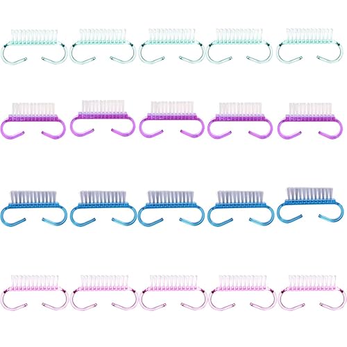 20 cepillos de uñas con agarre de mango, regalos de Navidad y Acción de Gracias para mujeres y