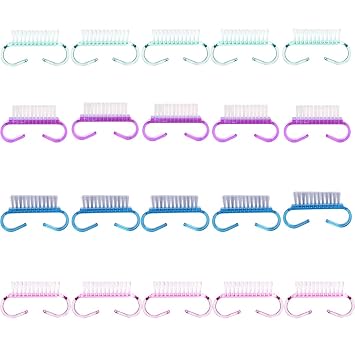 20PCS Handle Grip Nail Brush, Christmas Thanksgiving Gifts for Women Girls
