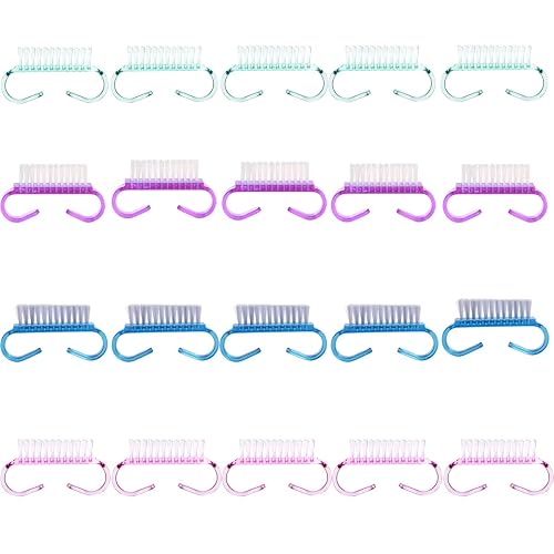 20PCS Handle Grip Nail Brush, Christmas Thanksgiving Gifts for Women Girls