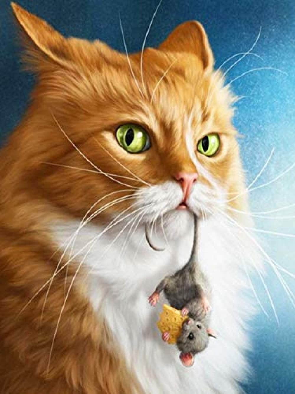 1000 Teile Puzzle Für Erwachsene,Katz Und Maus Tier Puzzle Für Familie, Holz Intelligenz Bildung Für Kinder Puzzle Spielzeug, Diy Eltern-Kind Spaß Spiele, Für Zu Hause Wand Decora Weihnachtsgesc