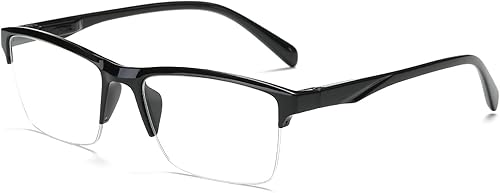 VEVESMUNDO Gafas de lectura para hombres y mujeres, gafas modernas de gran tamaño sin montura