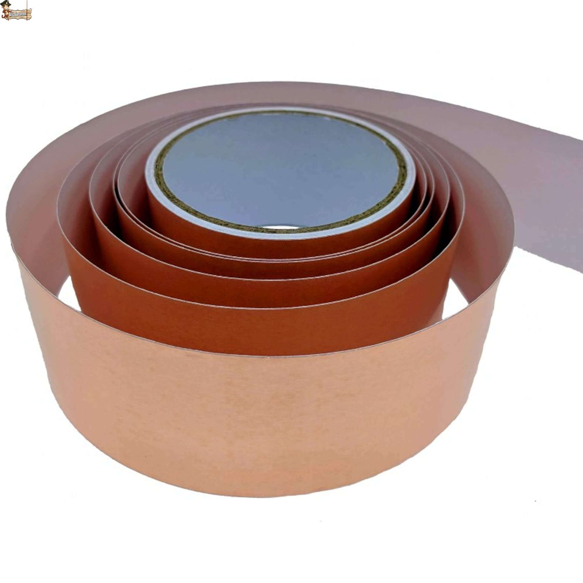 BricoLoco.com Anti-escargots et limaces écologiques Ruban en cuivre répulsif adhésif Largeur 50 mm Ne tue pas plus efficacement qu'un piège 5 rouleaux de 4 m (5)