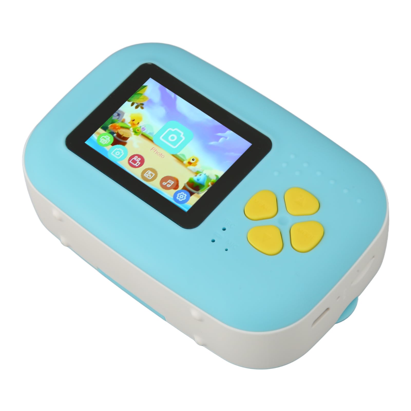 Fotocamera a Stampa Istantanea da 16 MP, Fotocamera Digitale con Schermo HD da 2 Pollici, Ricarica USB, Video 1080P, Fotocamera per Bambini con Cordino per Rotoli di Carta