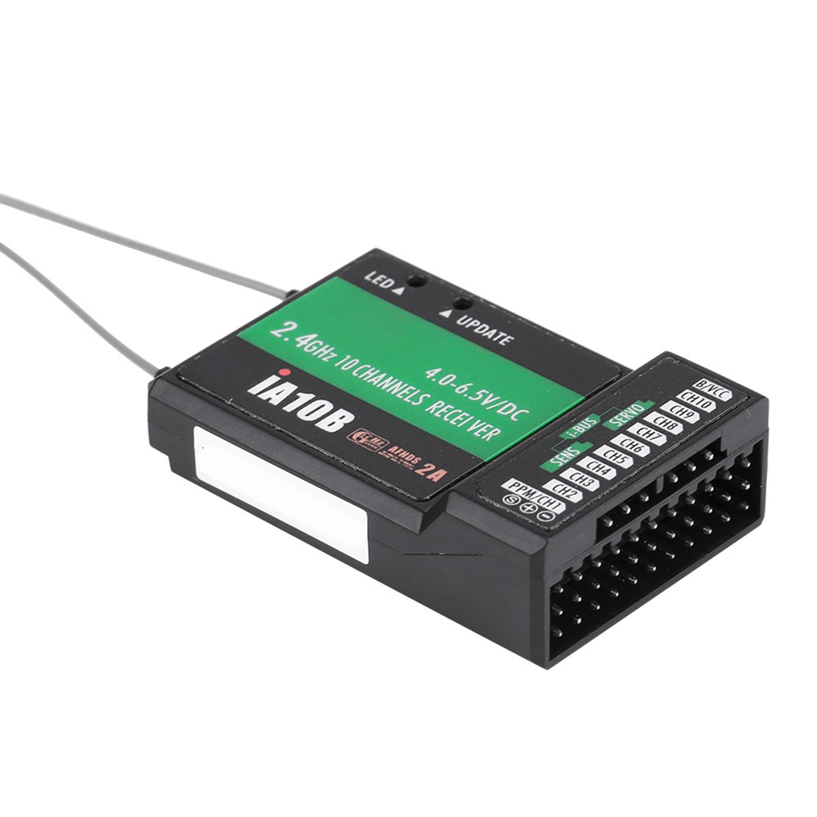 Flysky FS-IA10B 2.4G Receptor de 10 canales Salida PPM con puerto IBus para helicóptero RC