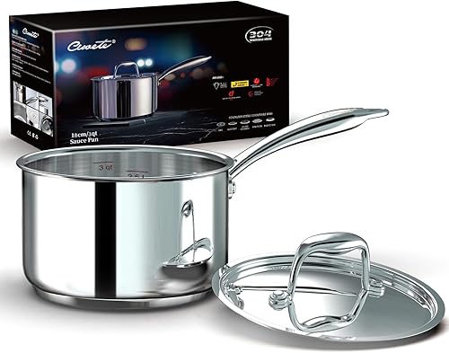 Miniatura 10 de Ciwete Olla de 8 cuartos de galón olla de acero inoxidable de 3 capas olla de sopa con tapa olla de inducción para cocinar ollas de cocina