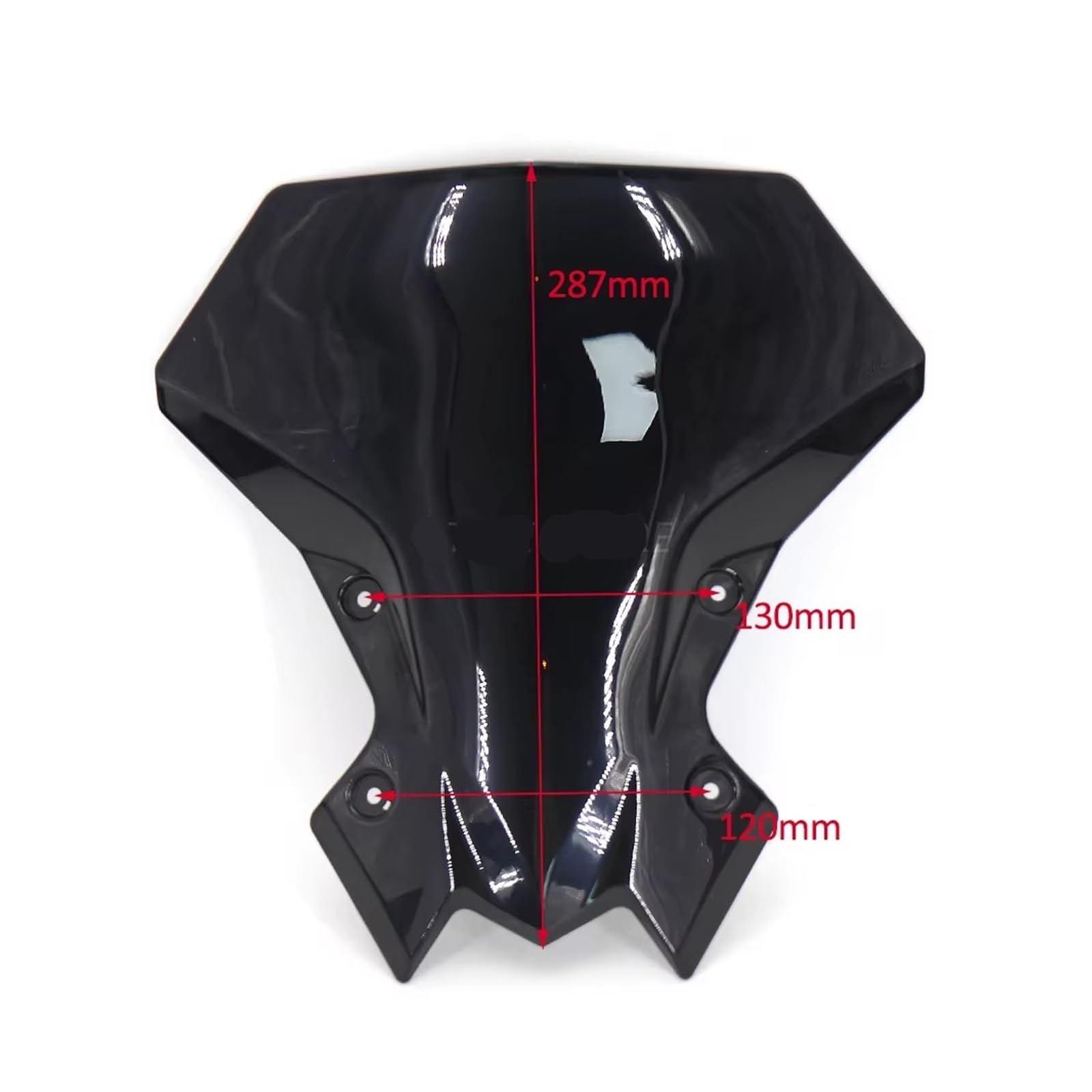 Parabrezza moto Parabrezza Per Visiera Per Moto | Per Kawasaki Z900 Z900 Z650 2020 2021 2023 2024(Nero)