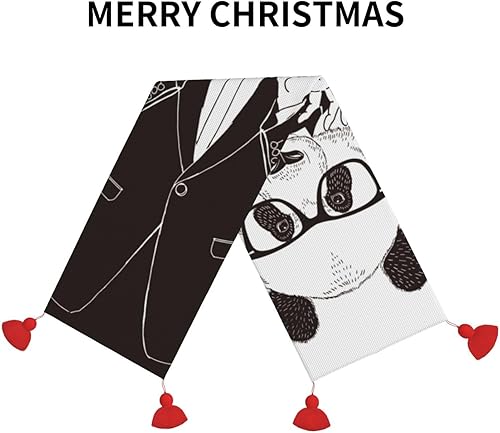 Miniatura 3 de Panda Cool Animal Bear Pandas Christmas Table Runner Dining Table Decor Christmas Decorations Indoor Home Decor Christmas Table Runners Xmas Navidad