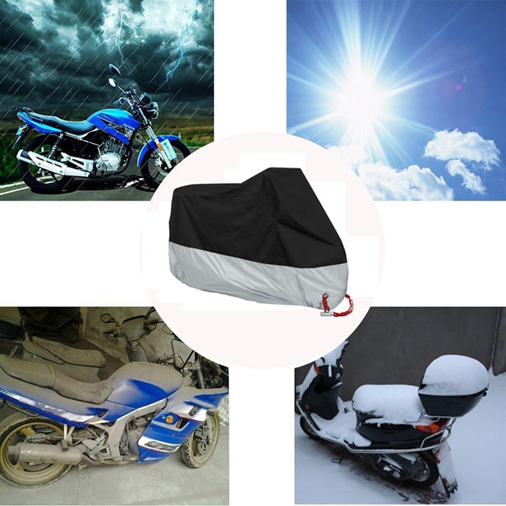Motorradabdeckung für Freeride E-SM,UV-Beständiges Abdeckung Kratzfestes Motorrad Schutzhülle Motorradplane,A/Black