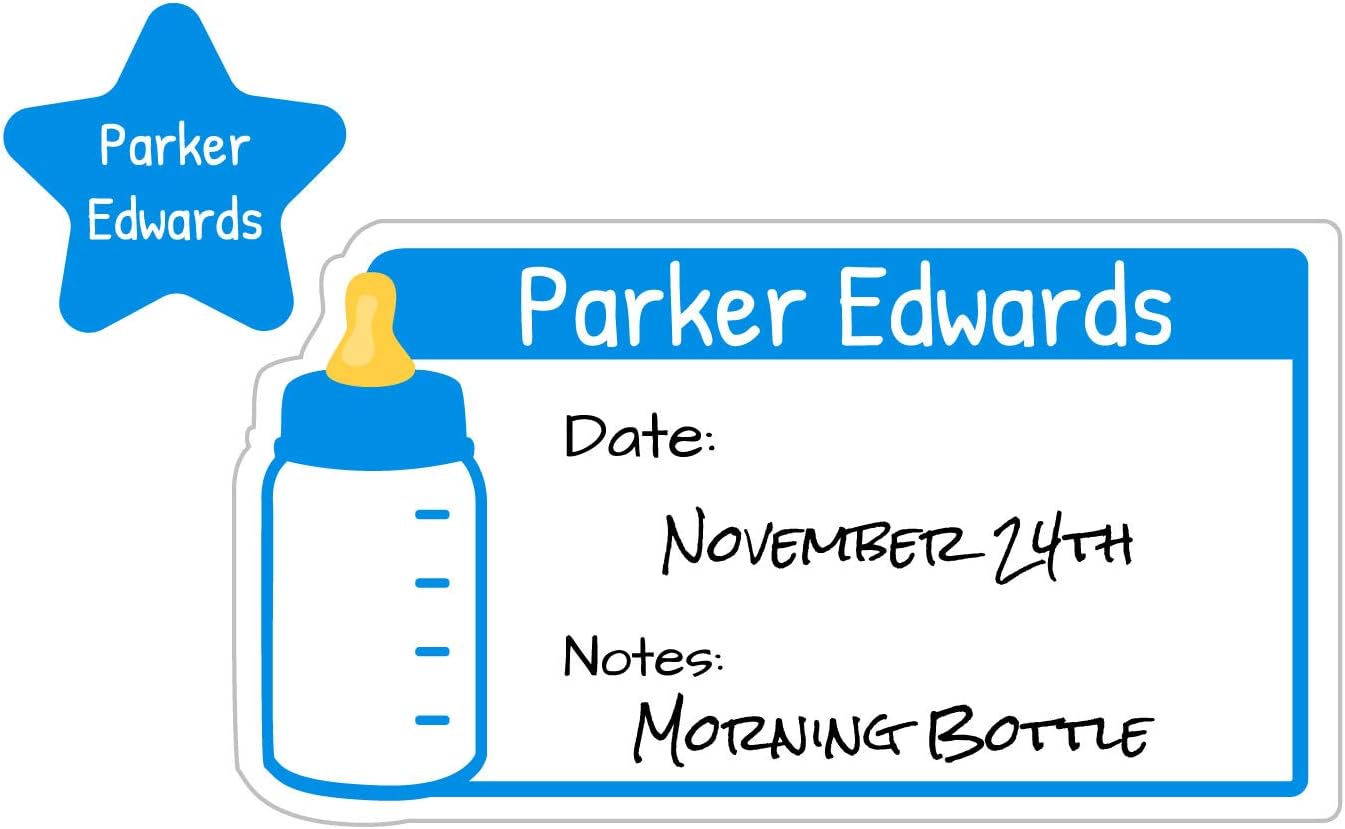 Buy Name Bubbles Small Baby Bottle Write-On Labels 16 Pack ...