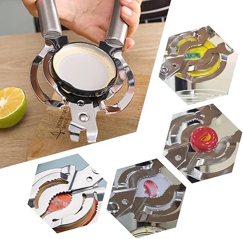 Miniatura 8 de Abrelatas manual de borde liso, antideslizante, multifunción, abridor de botellas de cerveza resistente para manos débiles, personas mayores con