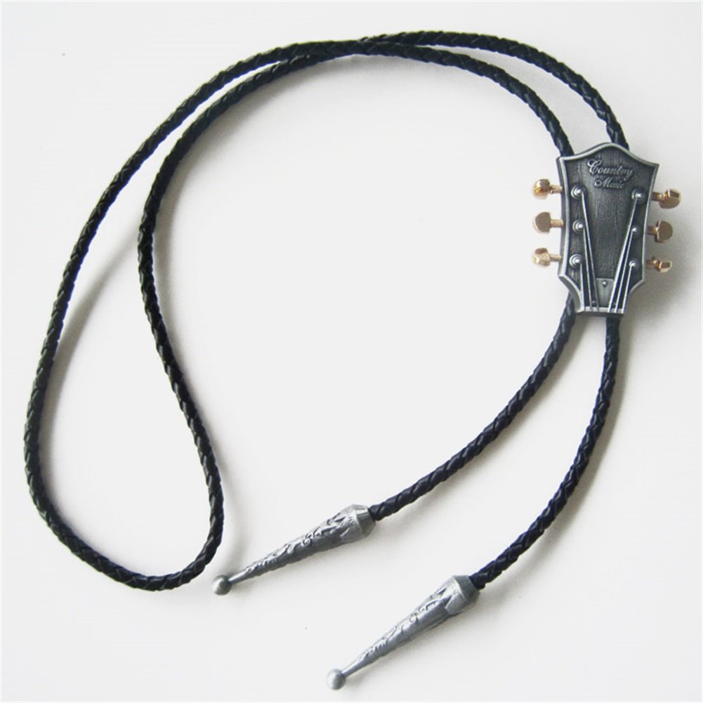Krawat bolo, Naszyjnik kowbojski, krawat Bolo z gitarą w stylu western country