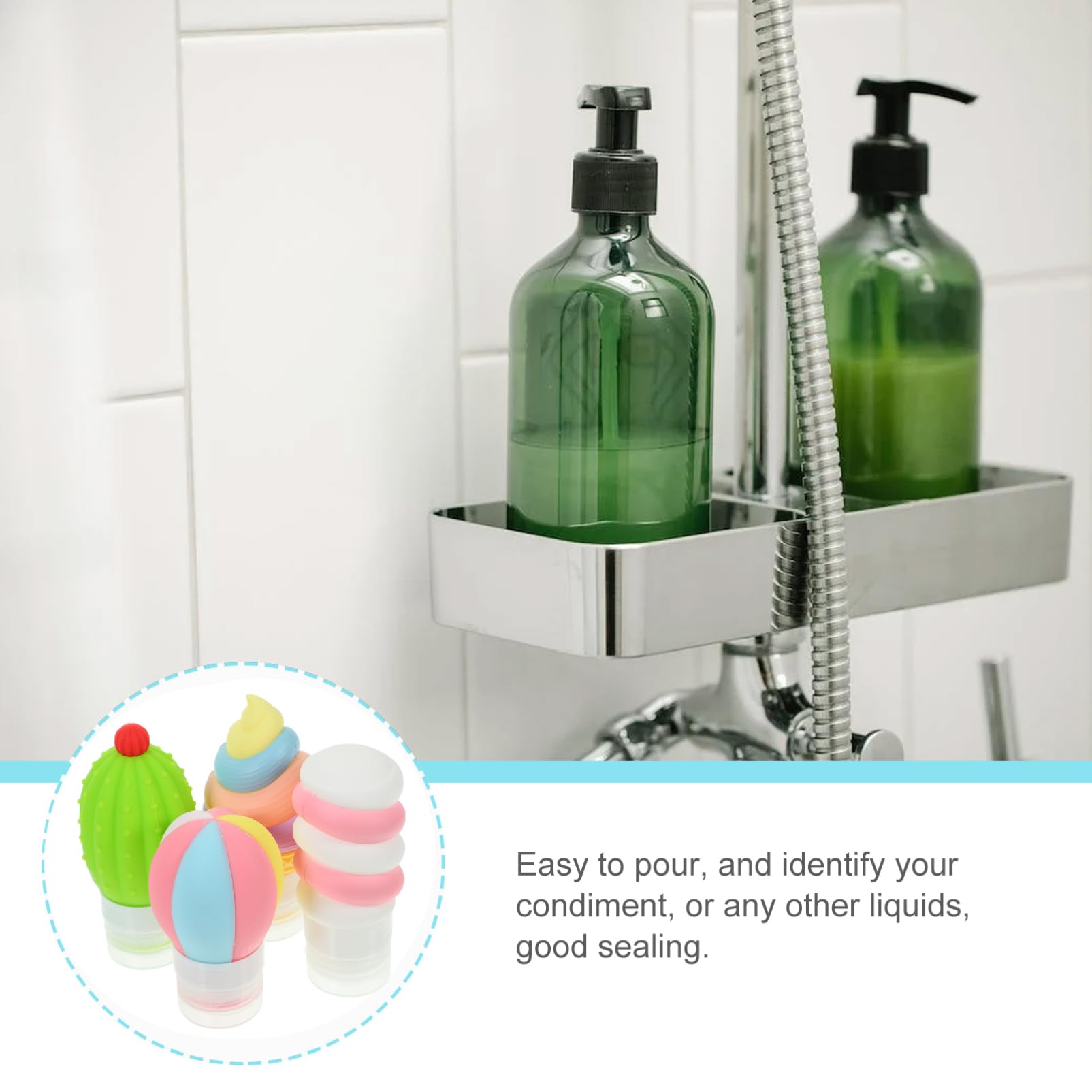 DECHOUS 4 Set Bottiglie di Ketchup Comprimibili Bottles Bottles da Viaggio Comprimibili Bottle Dispenser per Condimenti per Pentole Specchio Convesso Infrangibile Supporto da 4 Pezzi * 4
