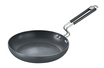 Prestige Aluminium Hard Anodised Fry Pan, 20cm (Black)
