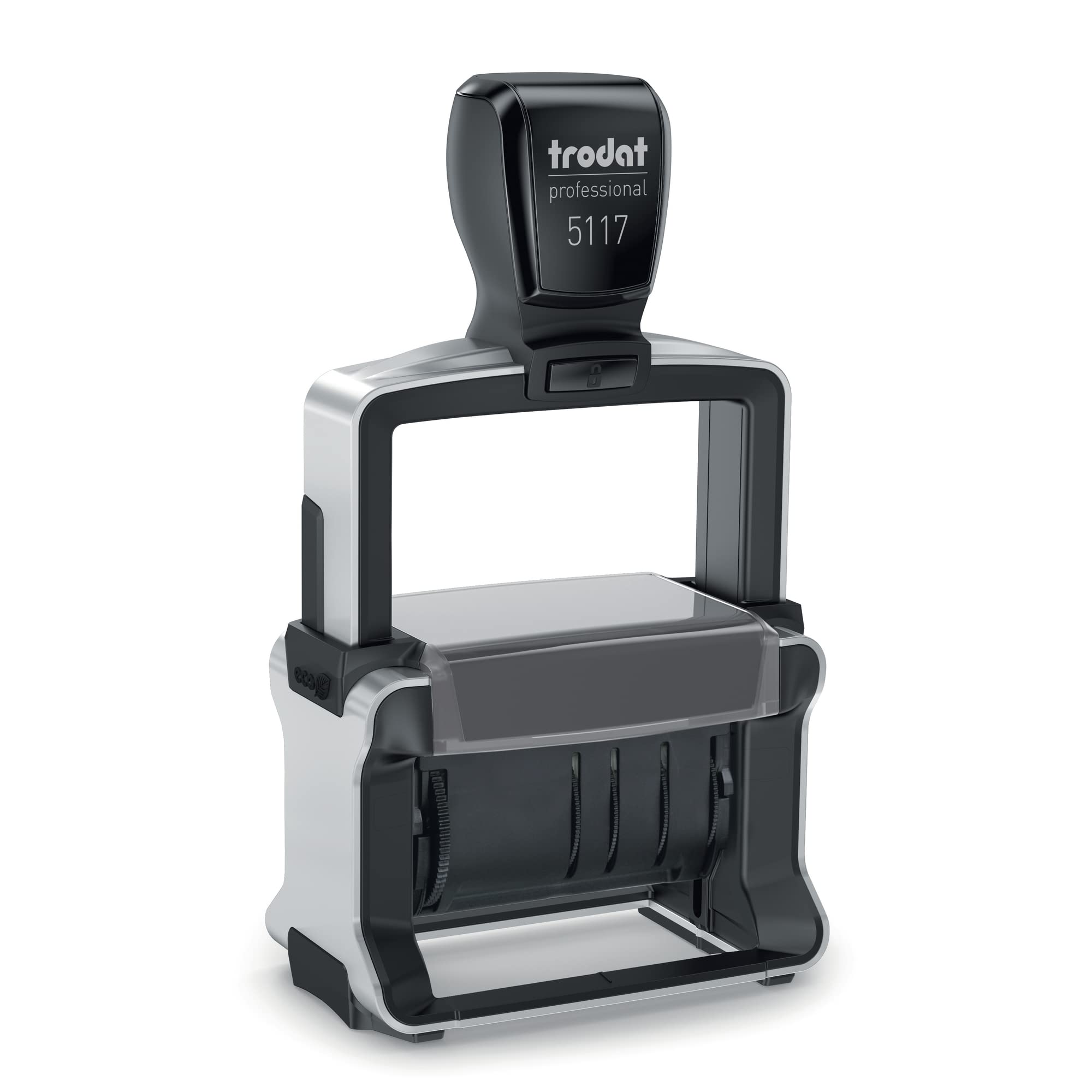 Trodat Professional 5117 - Timbro a nastro con testo e data, circa 48 x 4 mm, colore: Nero