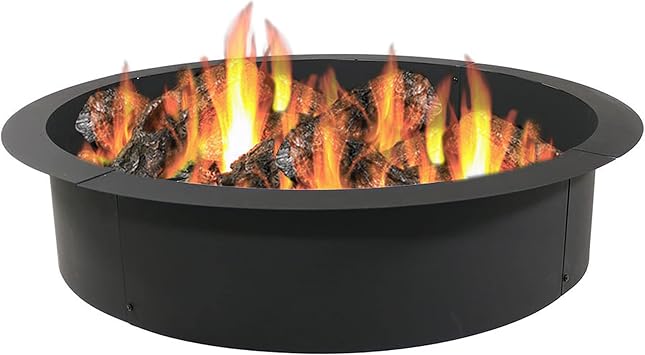 Sunnydaze Heavy Duty Steel Fire Pit Ring Insert, 42" Outer / 36" Inner Dia