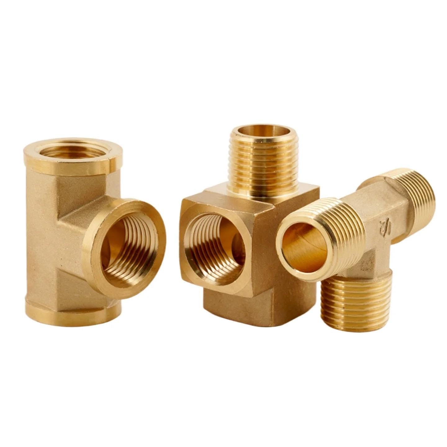 Té Séparateur Mâle Femelle NPT, Connecteur Raccord Plomberie En Laiton