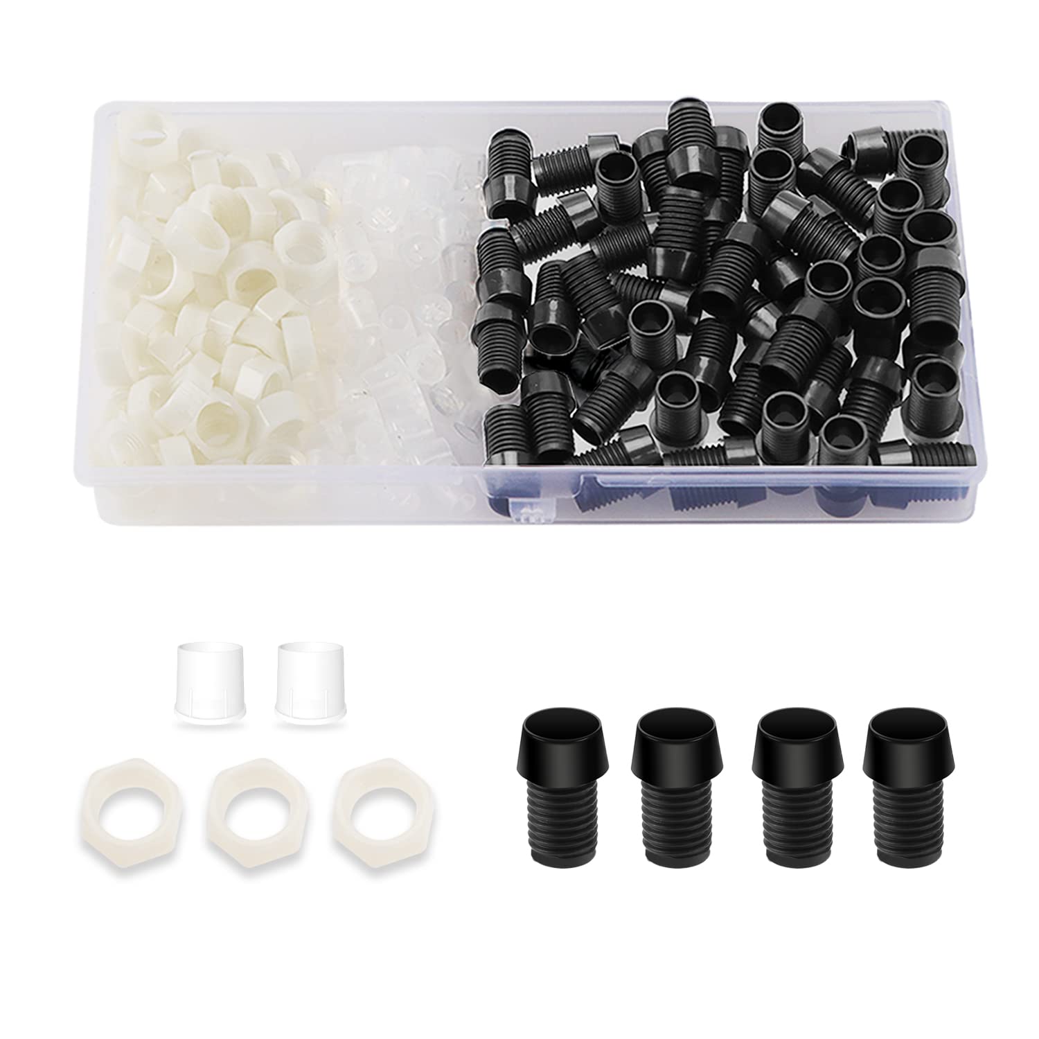 VISSQH Pack Of 160 Black LED Diode Lamp Holder, 5 Mm LED Plastic Clip Holder, LED Mounting Clip, LED Diode Socket, LED Light Emiting Diode Mounting Frame, Mounting Ring (Cylindrical - View #8