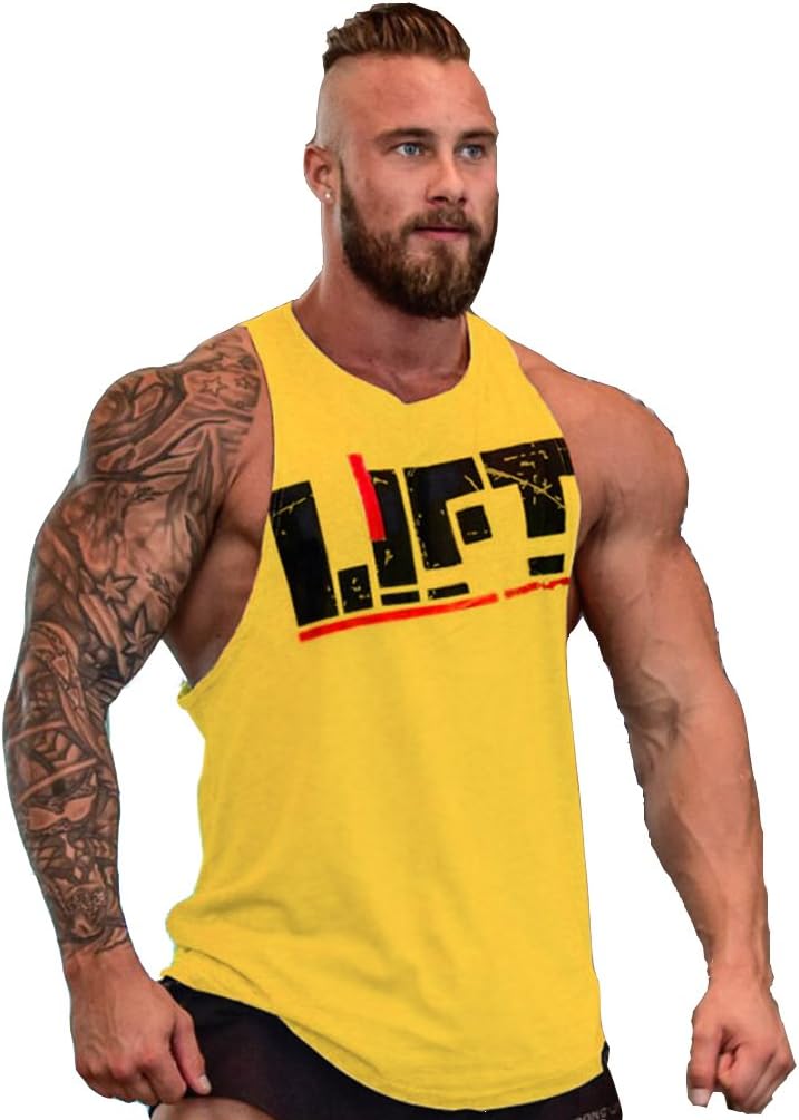Men's Vest Fitness Muscle Gym Bodybuilding Lift Stringer Tank Top M-XXL