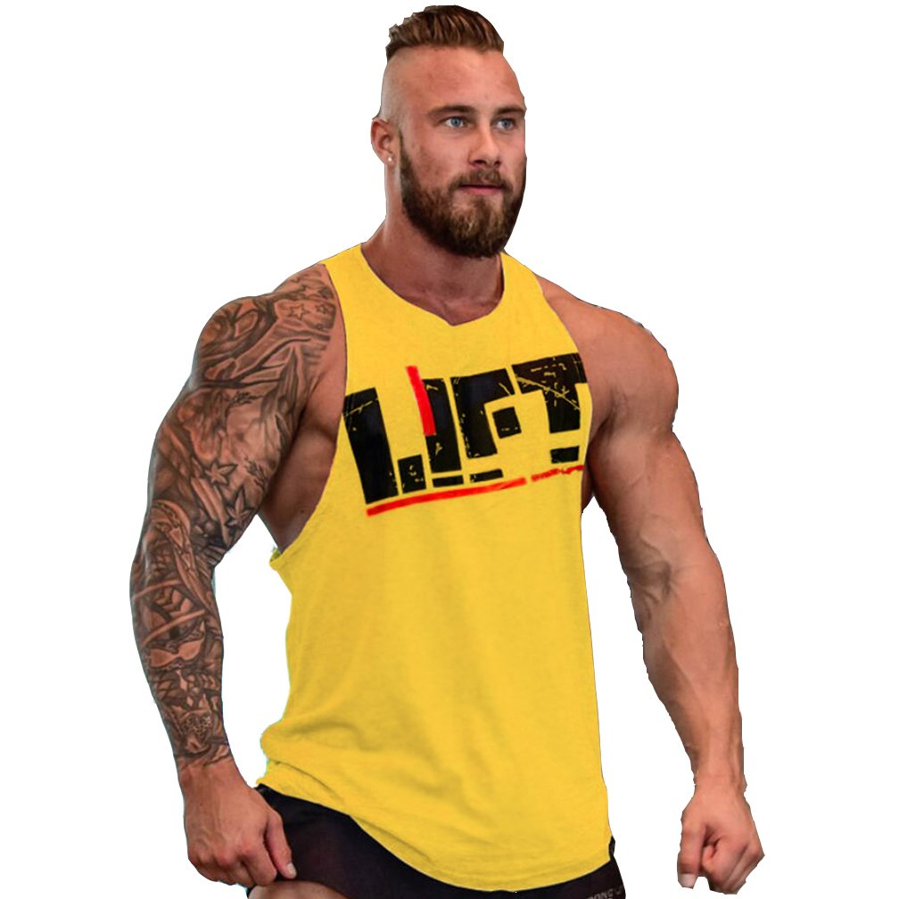 Men's Vest Fitness Muscle Gym Bodybuilding Lift Stringer Tank Top M-XXL