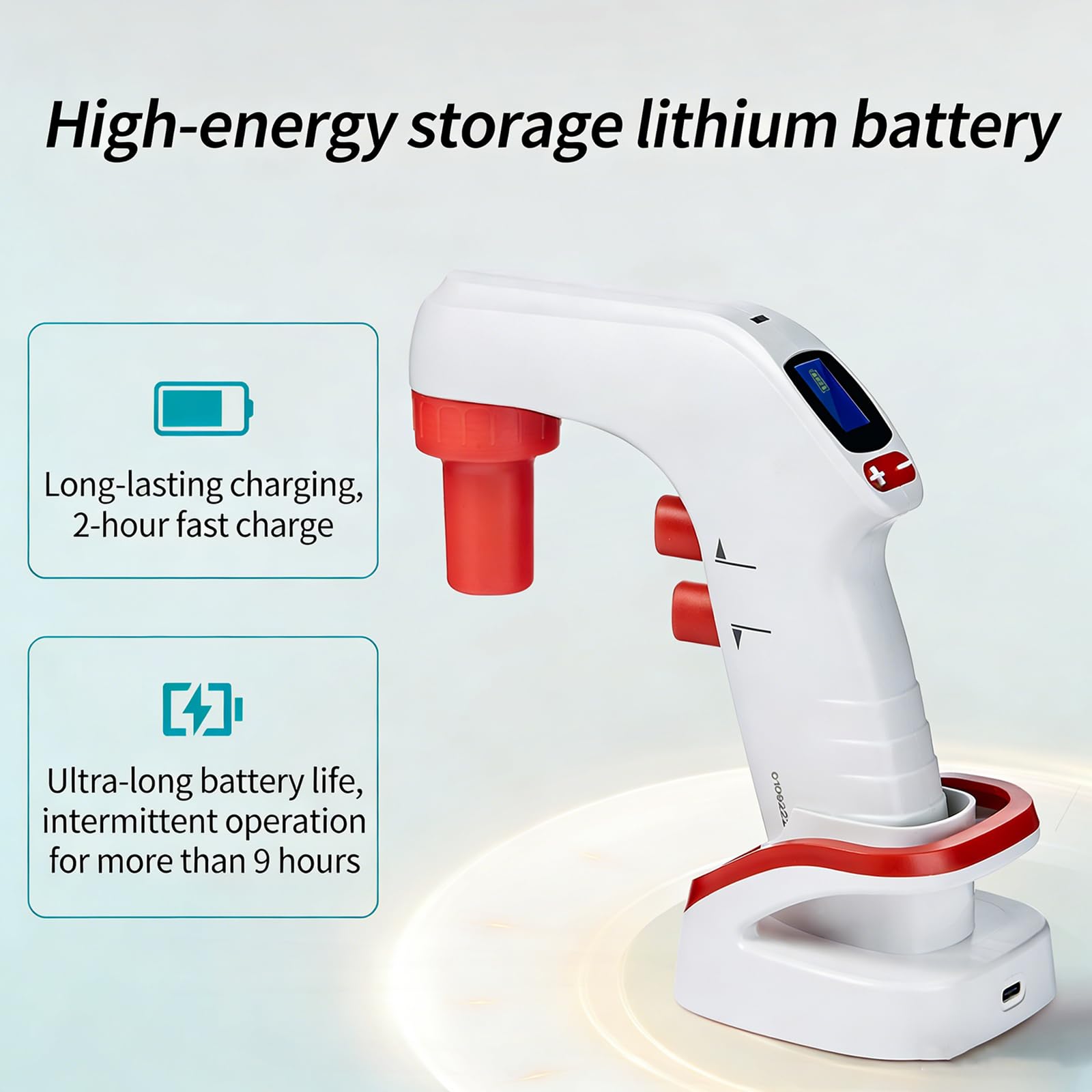 Controlador de pipeta eléctrico, pipetas digitales con 6 ajustes de velocidad, velocidad de aspiración de 25 ml en menos de 5 segundos, pantalla LCD, base de carga, adecuado para laboratorio