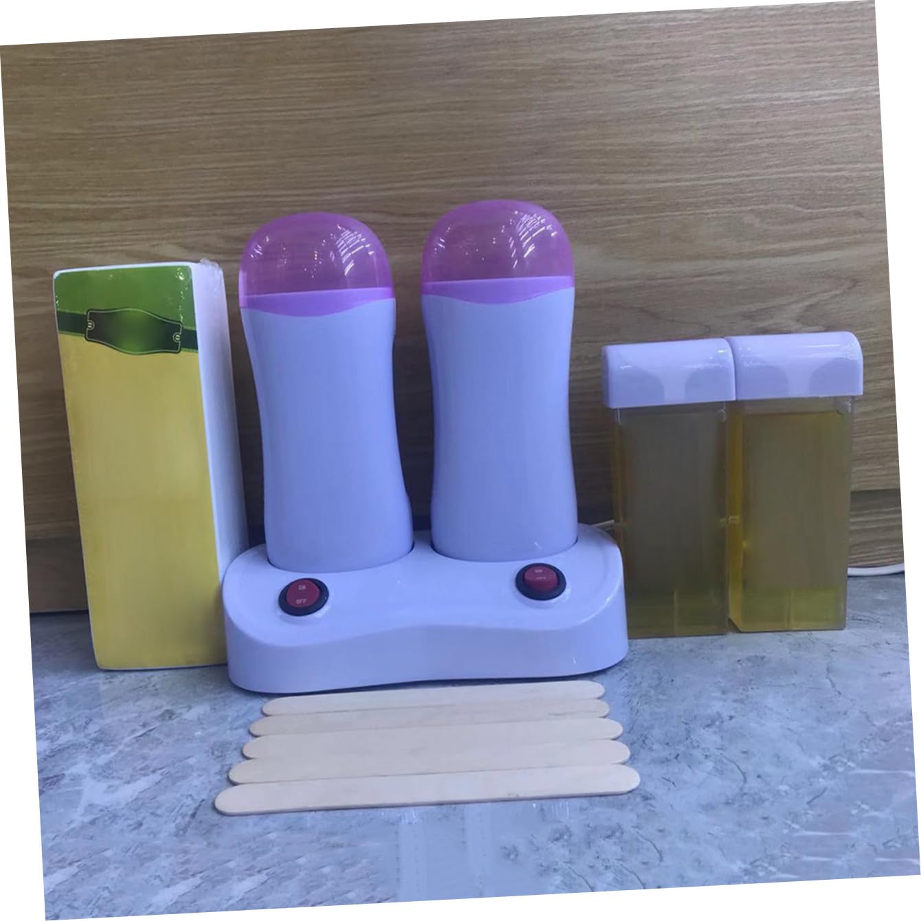 Ipetboom 100g Maquina Cera Caliente Depiladora Con Asientos Calentador Con Enchufe Europeo Máquina Depiladora De Cera Para Depilación Corporal Fácil y