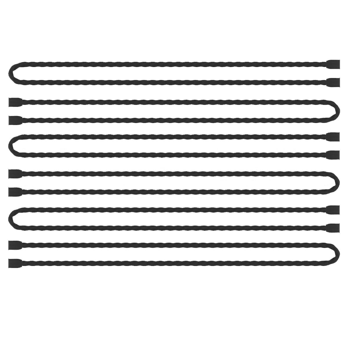 Original Reusable Silicone Twist Ties - 24in Black, Wire Wraps for Cords, Electronic & Fishing Rod Ties
