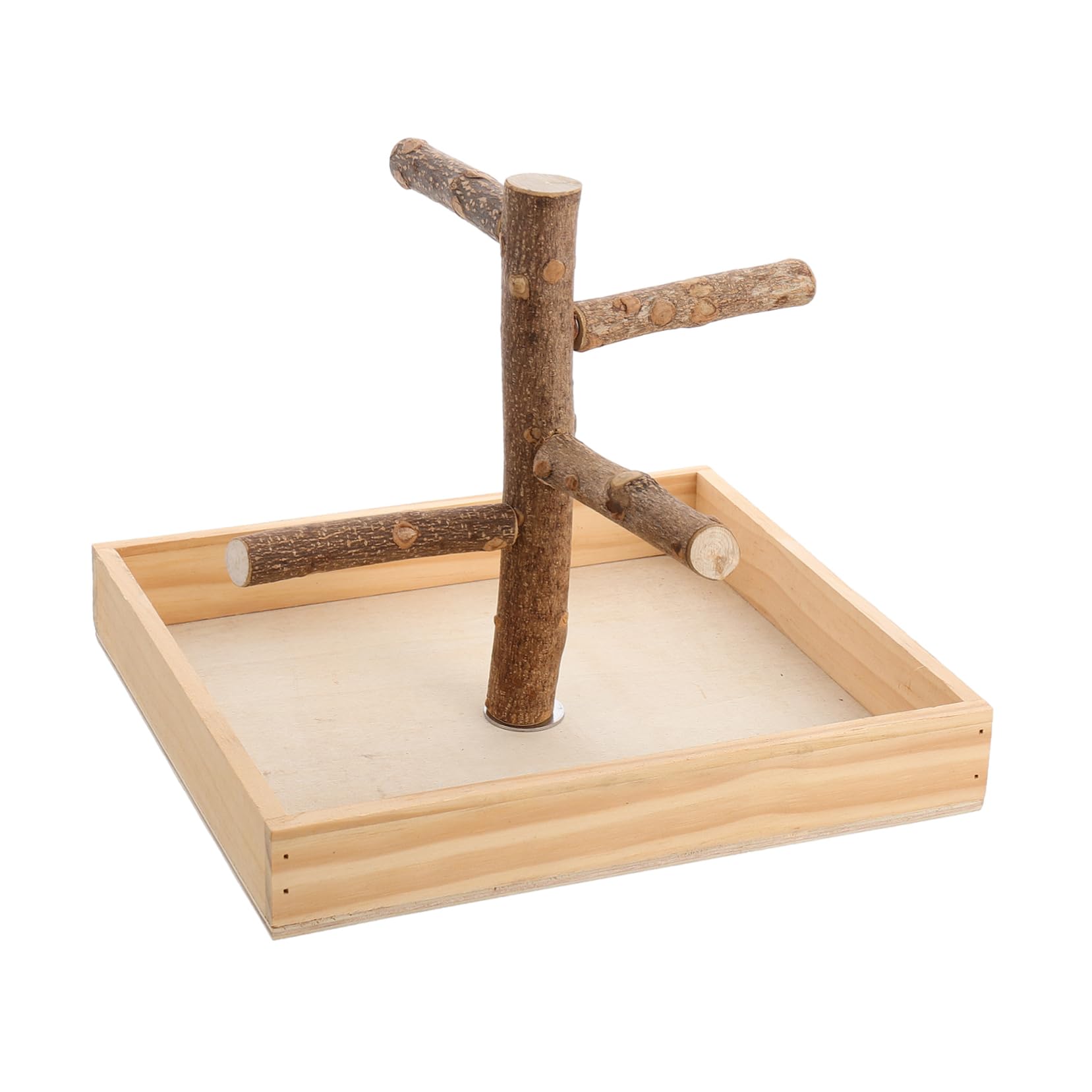 Kisangel Soporte para Perchas De Pájaros De Madera Portátil para Entrenamiento Juegos para Loros Pequeños Jaula Adecuado para Mascotas Pequeñas