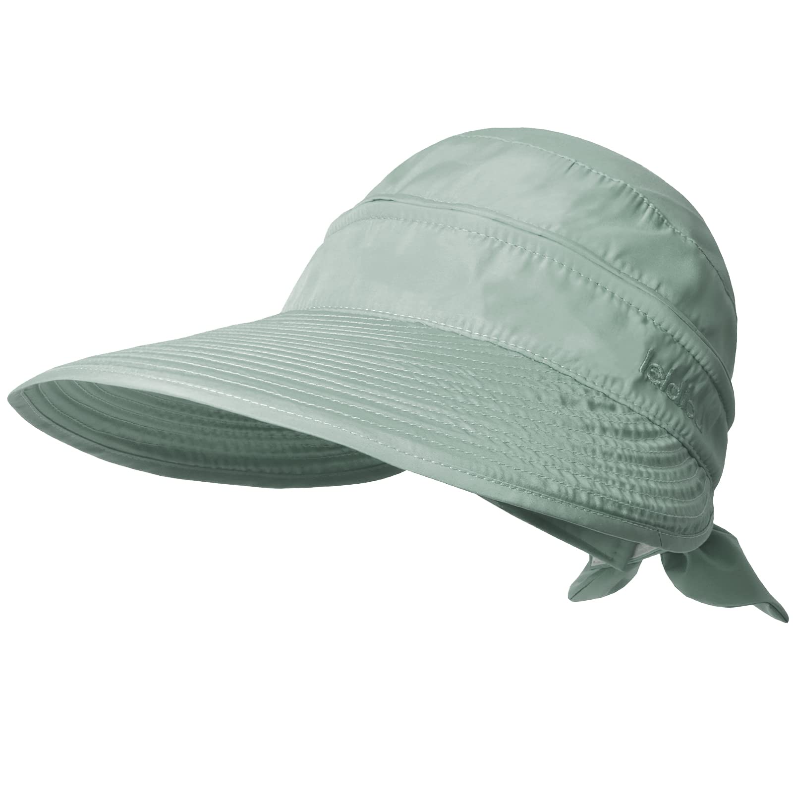 KXF Sombrero de sol para mujer con protección UV, visera plegable de ala ancha con parte superior desmontable, sombreros de sol sin topless para verano, playa, senderismo, ajuste ajustable