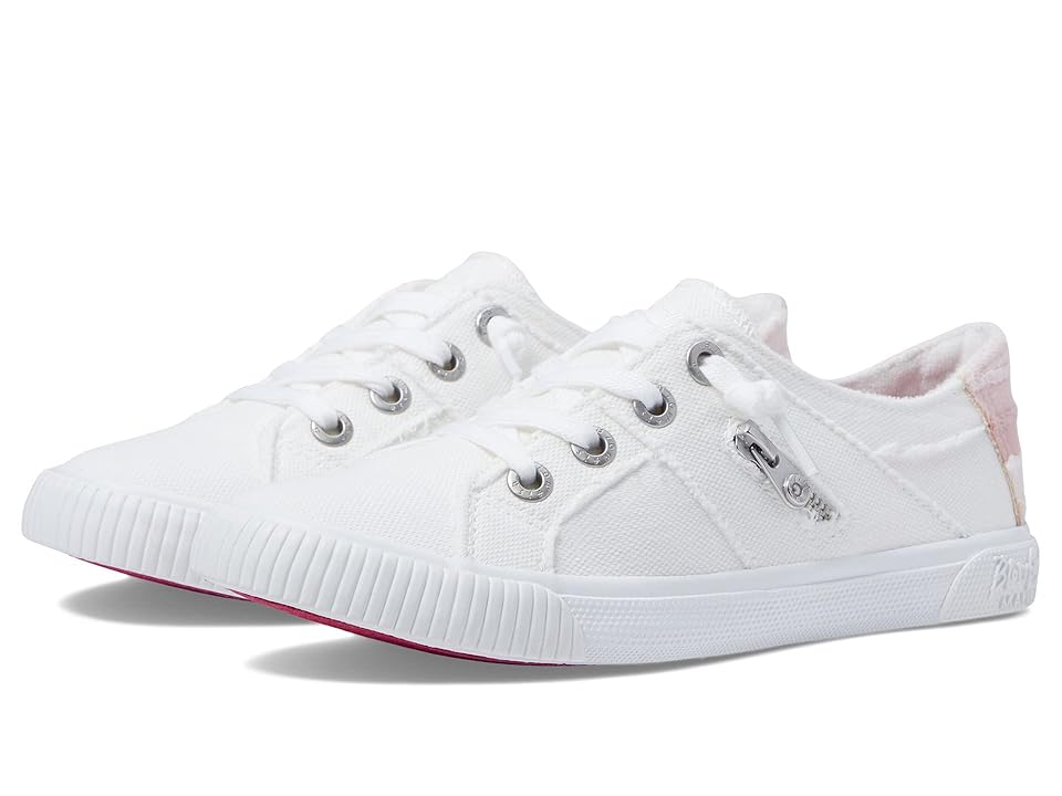 Blowfish Malibu Kids Fruit-K (Little Kid/Big Kid) (White Smoked 16 oz Canvas/Blush Capri) Girl's Shoes INTERNATIONAL SHIPPING