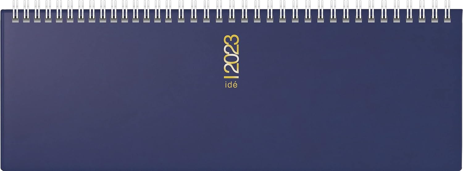 rido/idé Weekly Calendar Model AC Weekly Landscape Appointment 2023 Sheet Size 30.7 x 10.5 cm Blue