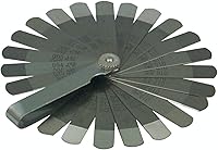 Lisle 68150 Go-No-Go Feeler Gauge - 22 Precision Steel Blades .004-.027" for Accurate Engine Gap Settings