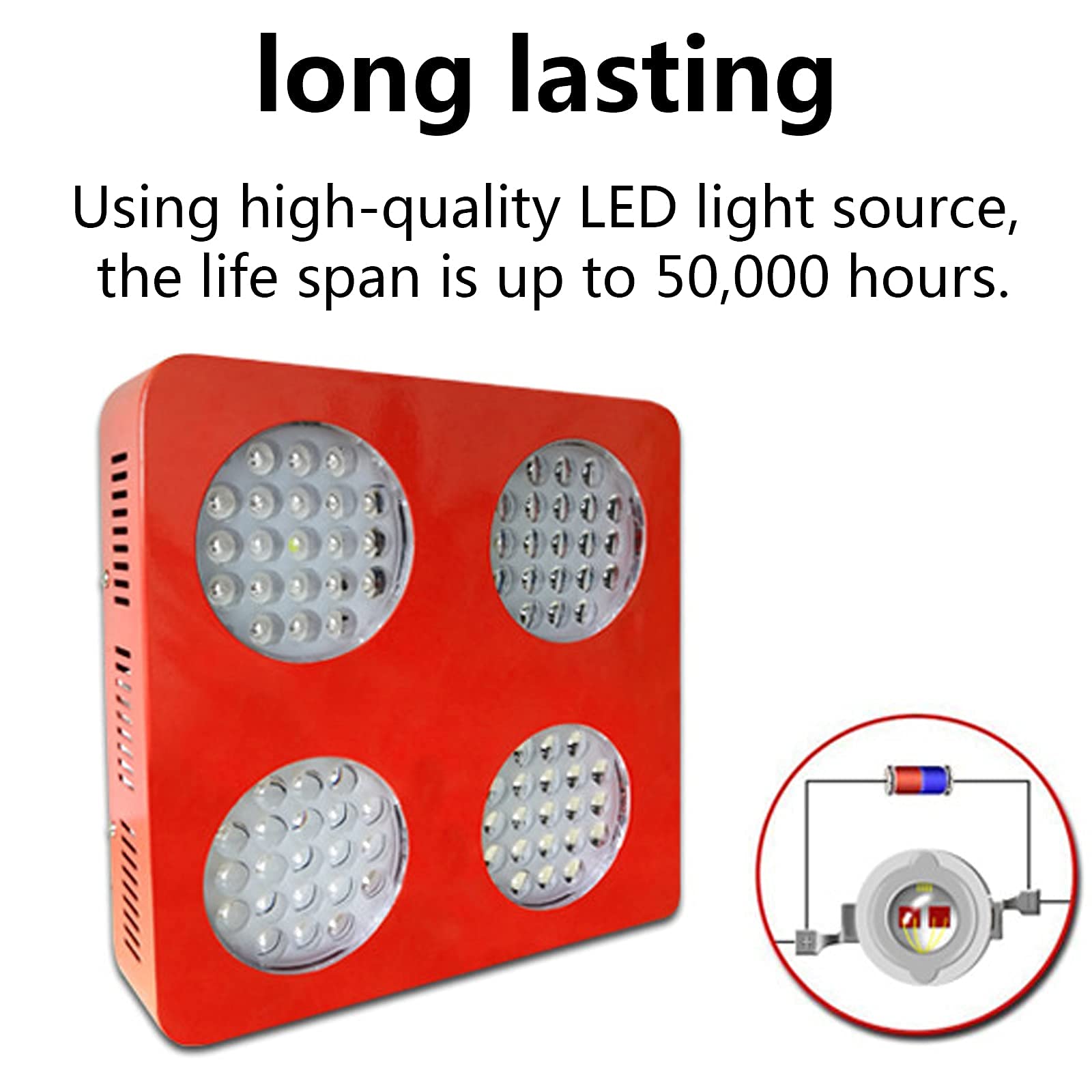 élèvent des lumières à l'intérieur, LED Grow Light, 840W LED Plant Light, Fonction de Lampe de Croissance à Spectre Complet et Ventilateurs puissants, Lampe de Croissance pour Plantes d'inté