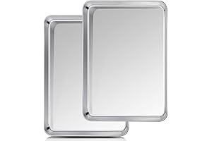 TeamFar 20"×14"×1" Stainless Steel Baking Sheet, Cookie Sheet Half Sheet Baking Pans