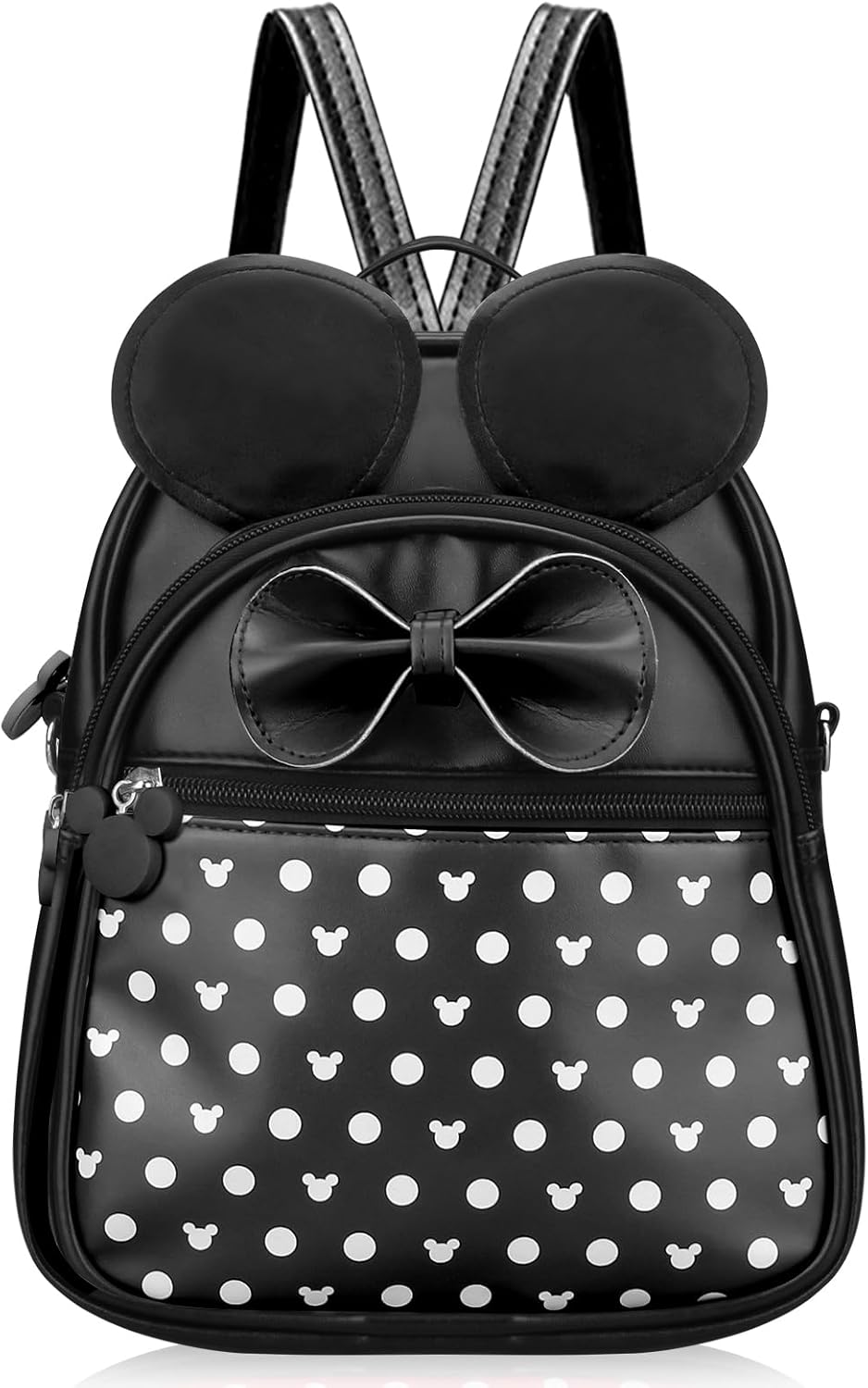Voikukka Black Mini Backpack for Girls Small Backpack