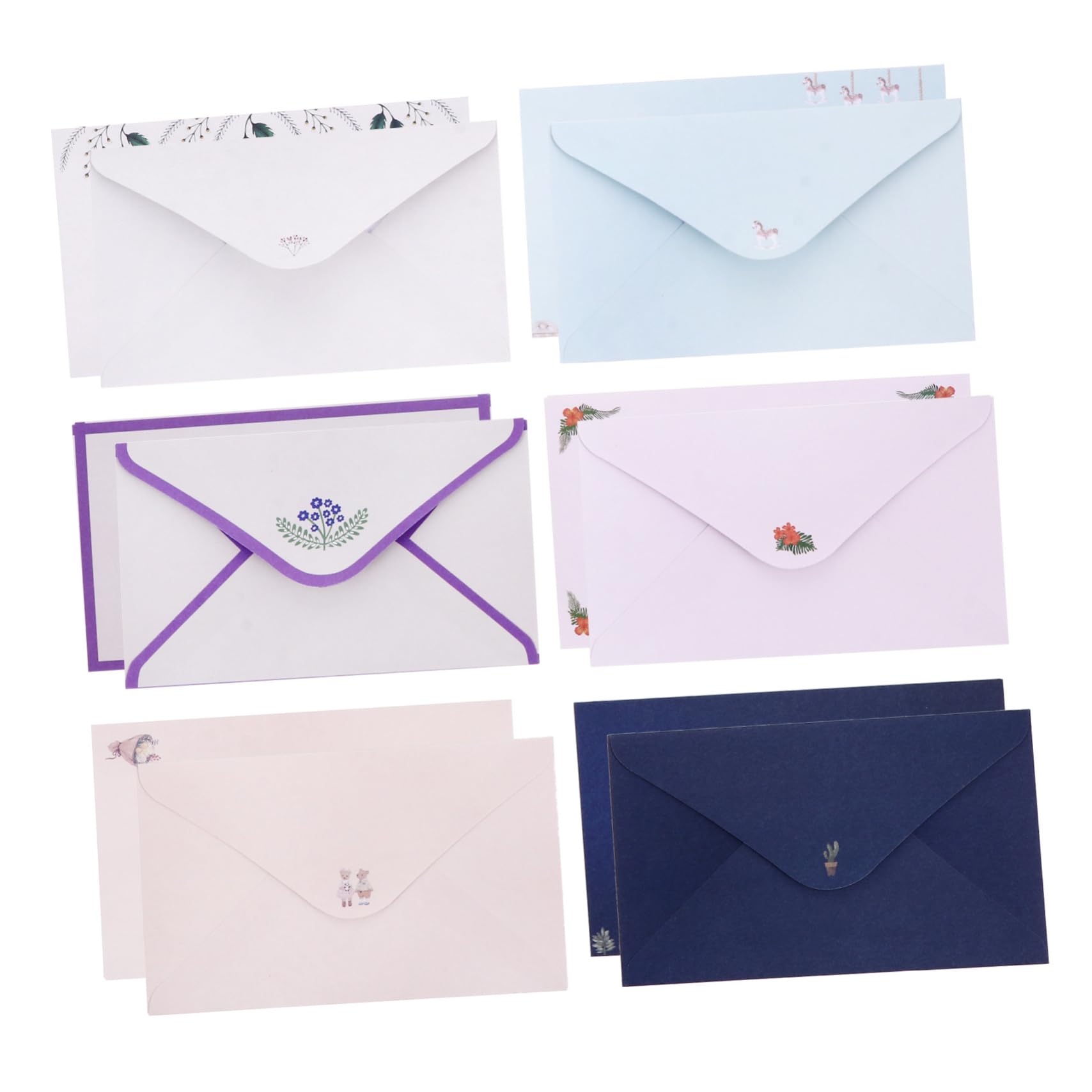Ensemble de Papier à Lettres et Enveloppes A5 8 Sets Chic Élégant