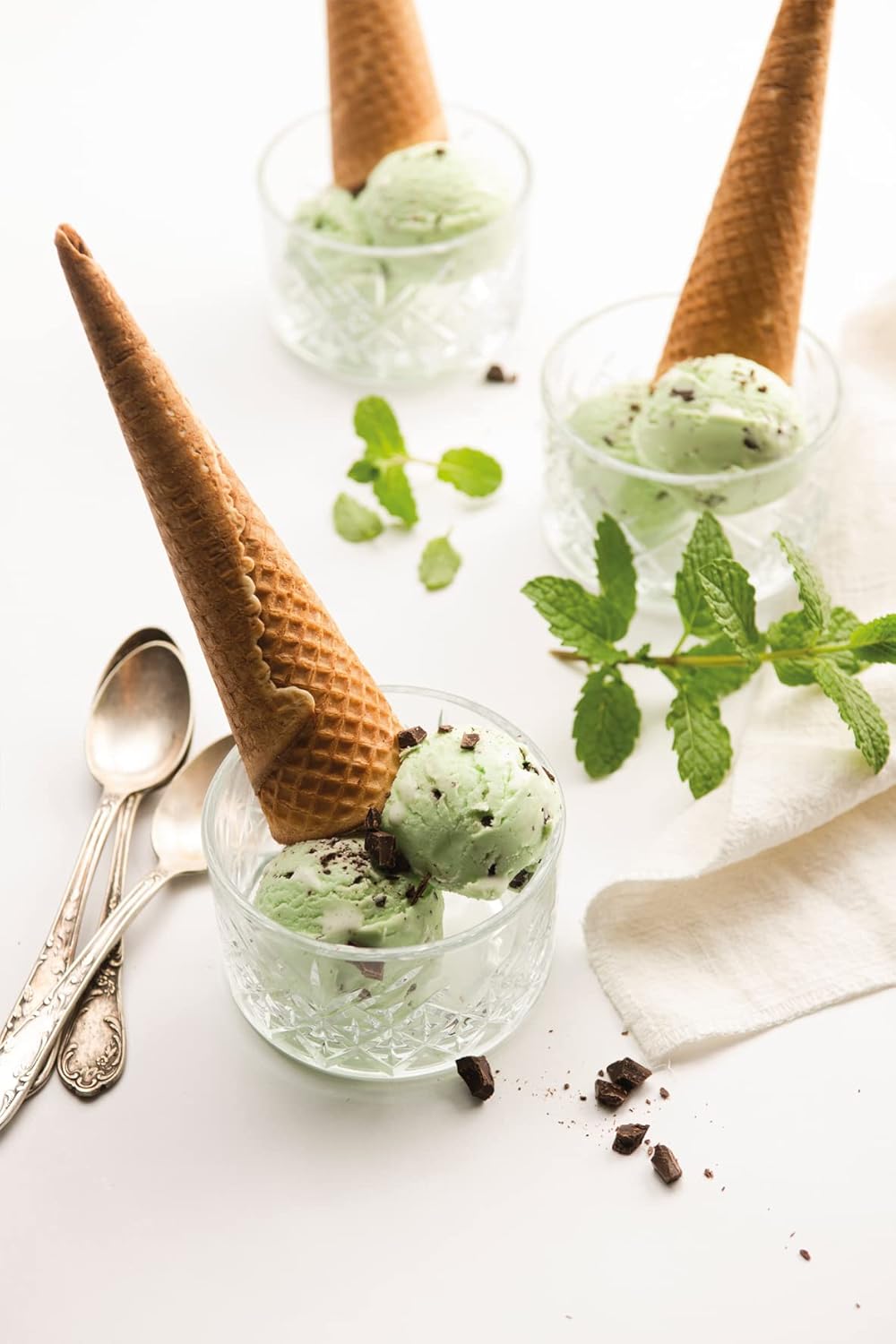 Finished mint chocolate chip ice cream