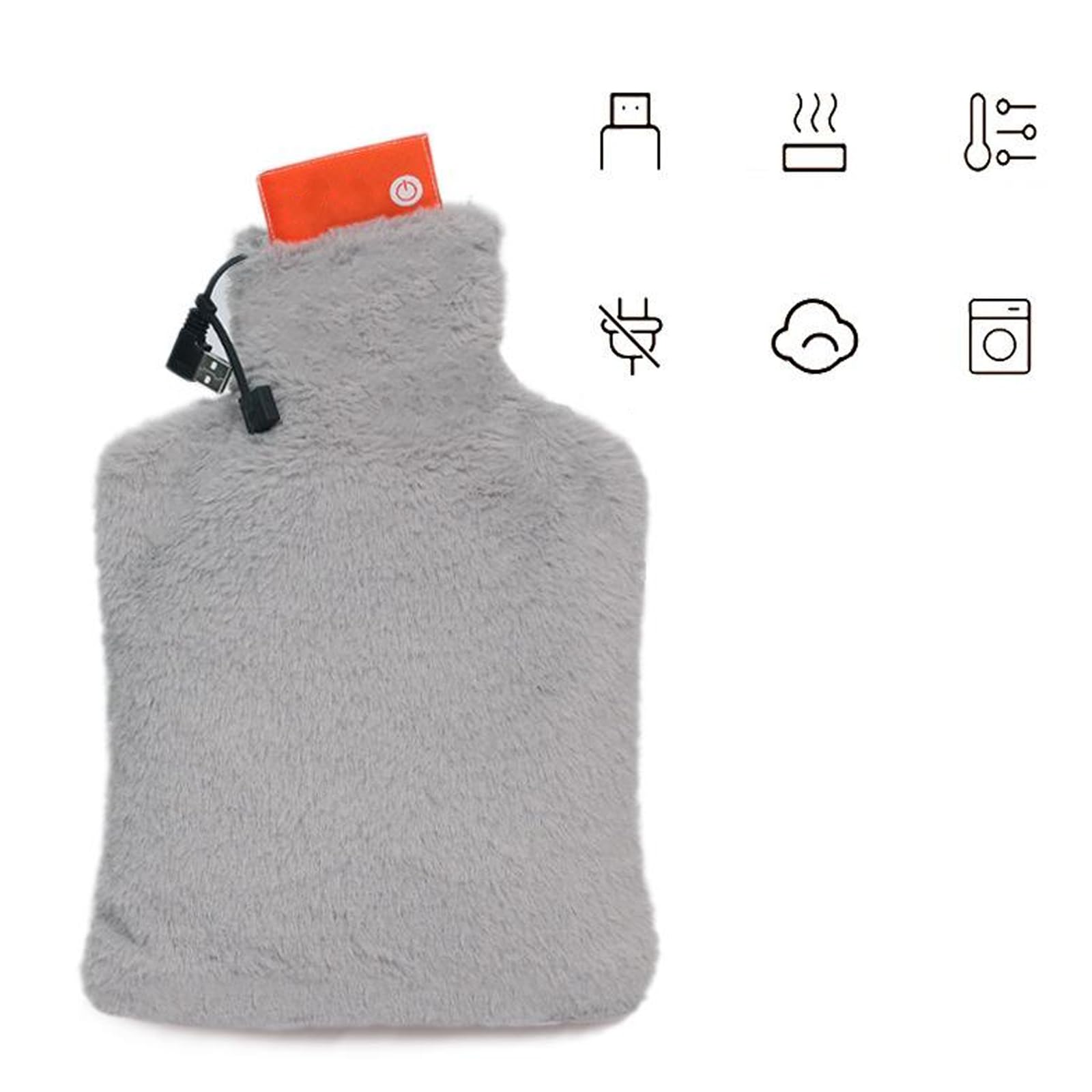 Cuscinetto riscaldante con 3 impostazioni di calore, spegnimento automatico, ricaricabile tramite USB, per uso domestico