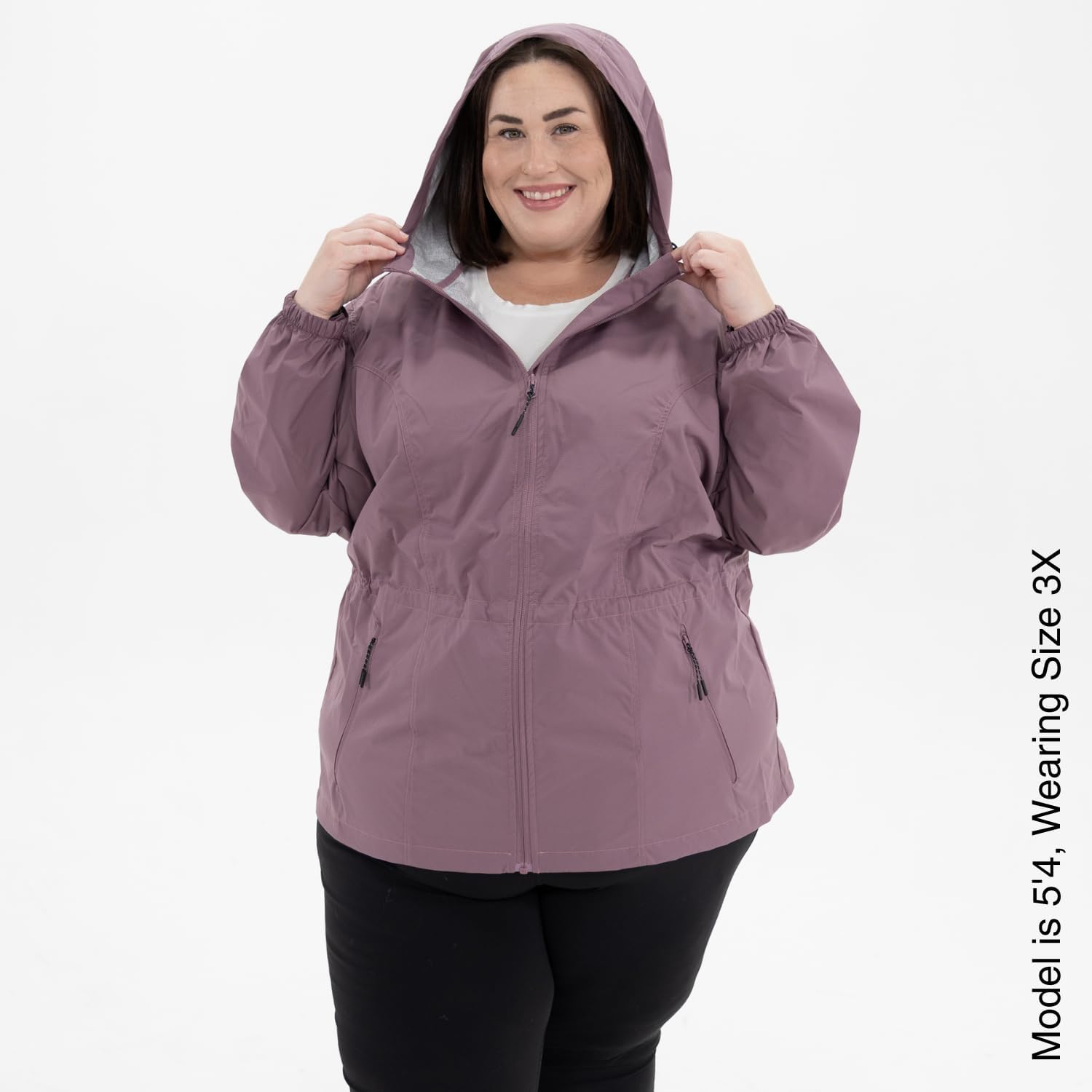 Snow Country Outerwear Women's Plus Size 1X-6X Rain Jacket Wind Coat Mystique