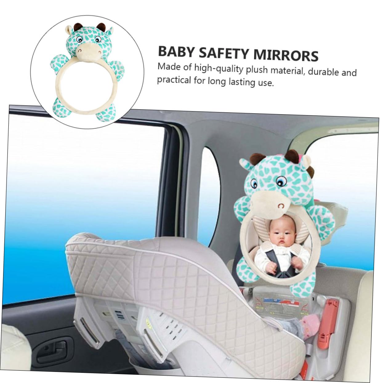 Sosoport 3 Pezzi Specchio Di Sicurezza Per Specchio Di Sicurezza Del Specchietto Per Per Specchio Del Per Per Green Peluche