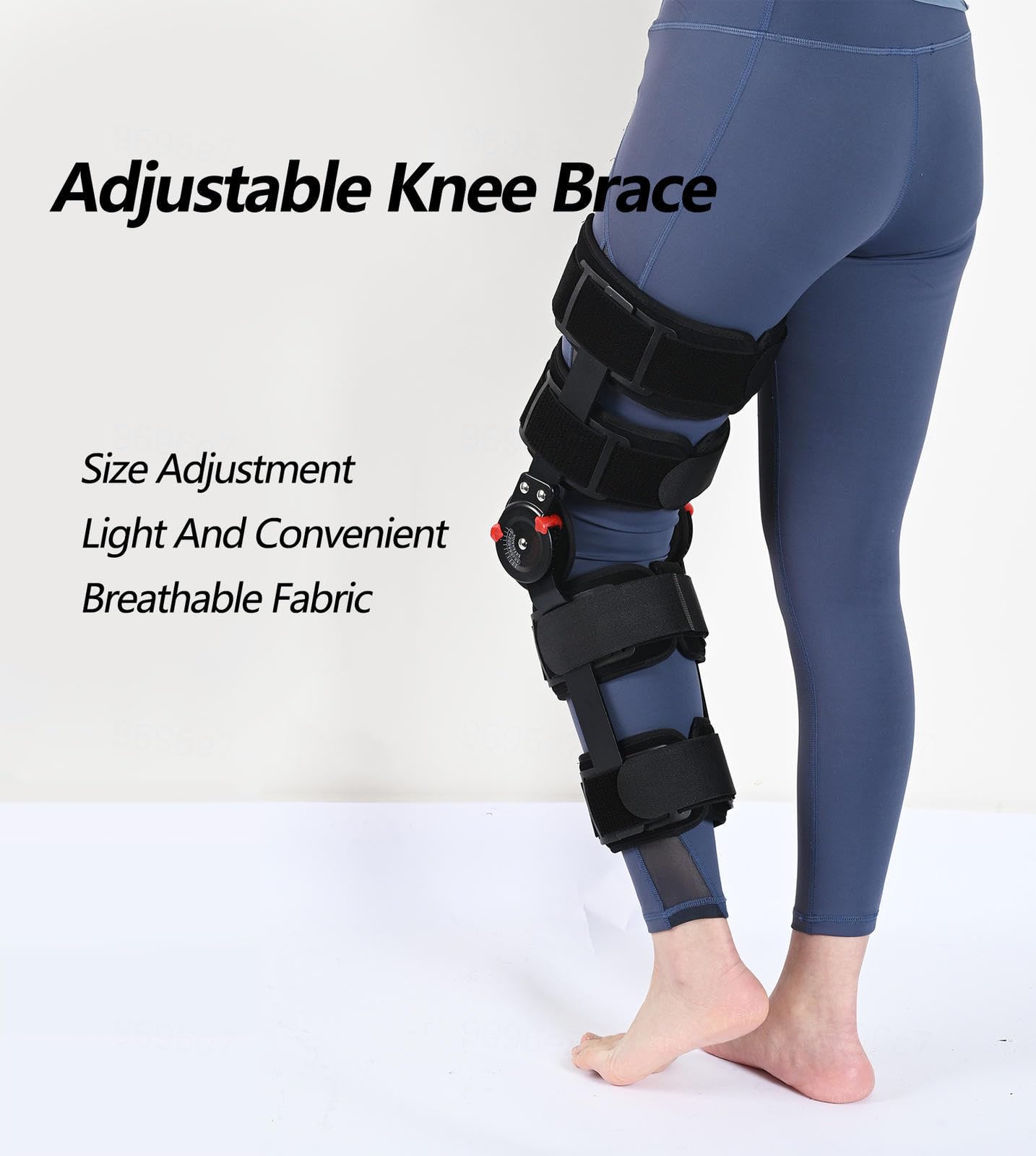 Rodillera Postoperatoria Ajustable, Marco Ajustable Bisagras, Rodillera Compresión Cremallera, Protector Rodilla Rótula Rodilla, Protector Rodilla Poscirugía, Promueve Recuperación Pierna
