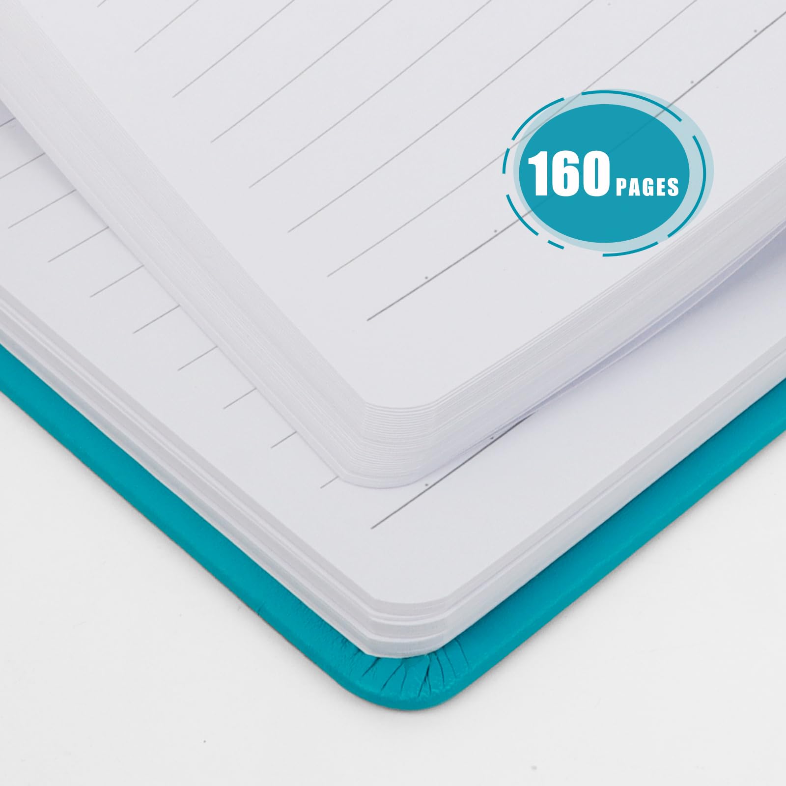Linierte Tagebücher zum Schreiben, A5-Notizbücher (14,5 x 20,3 cm) mit 160 Seiten, 100 g/m² Premium-Papier, Lesezeichen, Gummiband und Innentasche, perfekt für Arbeit, Tagebuch, Notizen und