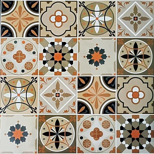 Image of VOOY Self-Adhesive Kitchen Wallpaper, PVC 3D Wall Sticker Oil Proof & Waterproof, Kitchen Backsplash Stickers Wallpaper (60cm x 200cm)(Pack of 2) (Multicolor TS-1)