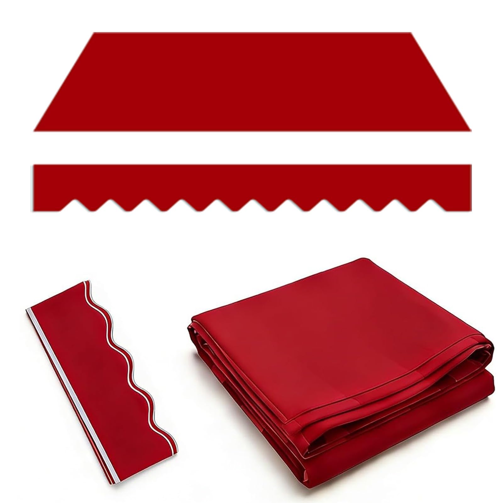 ROFBIHG Retractable Awning Replacement Fabric, Window Sunshade Shelter Canvas, Outdoor Patio Canopy Replacement Fabric Water Resistant Polyester Sun Shade Shelter Cover(Red,4.5x3.5m(14.7x11.5ft))