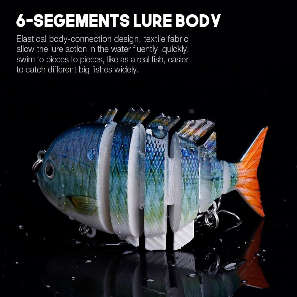5pcs 14g 8 cm 6-segmente sinken wobbler fischereiköder Set lebenseike schwimmköder for fischwobblersets Sets Sets Sets Sets Sets Sets (Color : Set A)