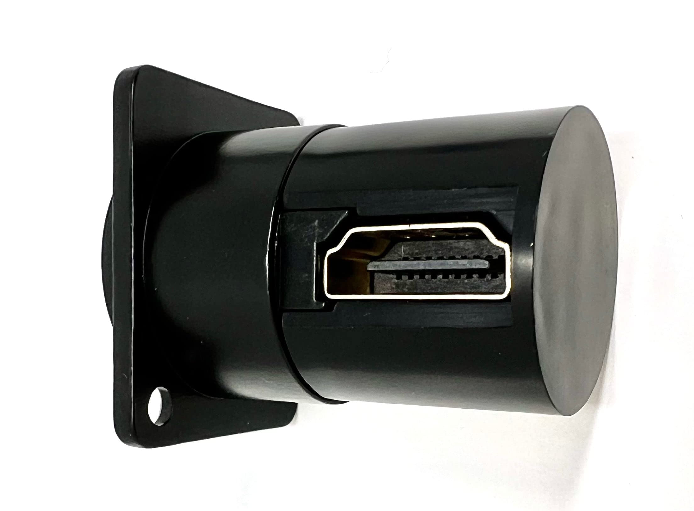 RiteAV Obudowa HDMI serii D Heavy Duty złącze do montażu panelowego przechodzi przez łącznik grodziowy bez lutowania, czarna metalowa obudowa - wyjście kątowe HDMI [10 szt.]