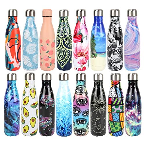 HUSL Botella de Agua Acero Inoxidable,500ML Botella Térmica,Botella Agua Deporte Sin BPA,Cantimplora de Agua Reutilizable, Termo Agua 12 horas caliente,24 frio,para Viaje,Deporte,Eco-friendly Cover