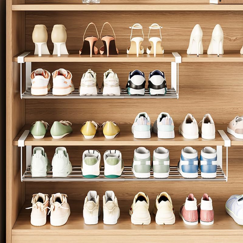 Miniatura 2 de Organizador expandible para zapatos, estante ajustable para zapatos y estante debajo del gabinete, para almacenamiento y organización de zapatos o