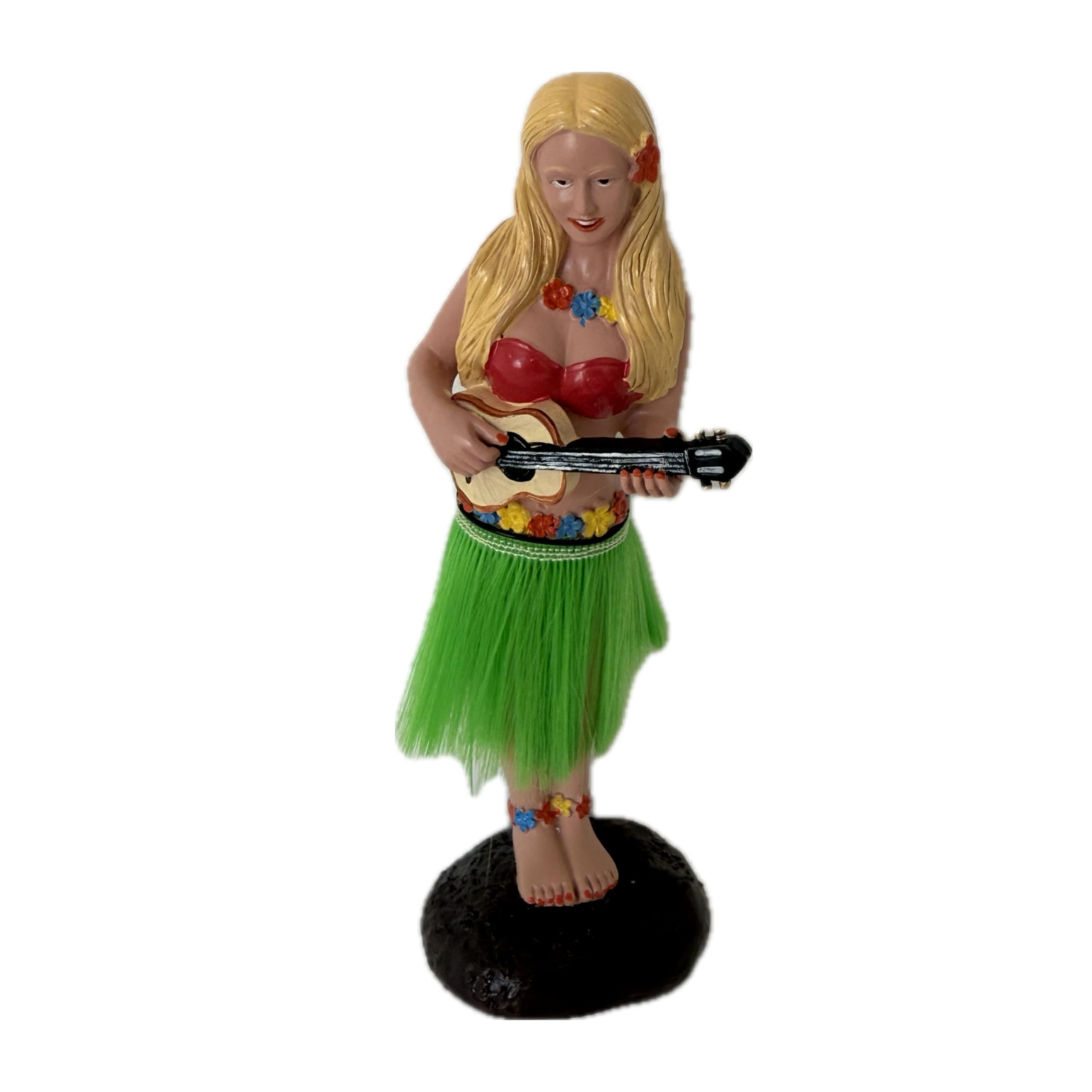 Franchise Figurine Blonde 6" Hawaiian Hula Girl Dashboard Bobbleheads for Car Dancer