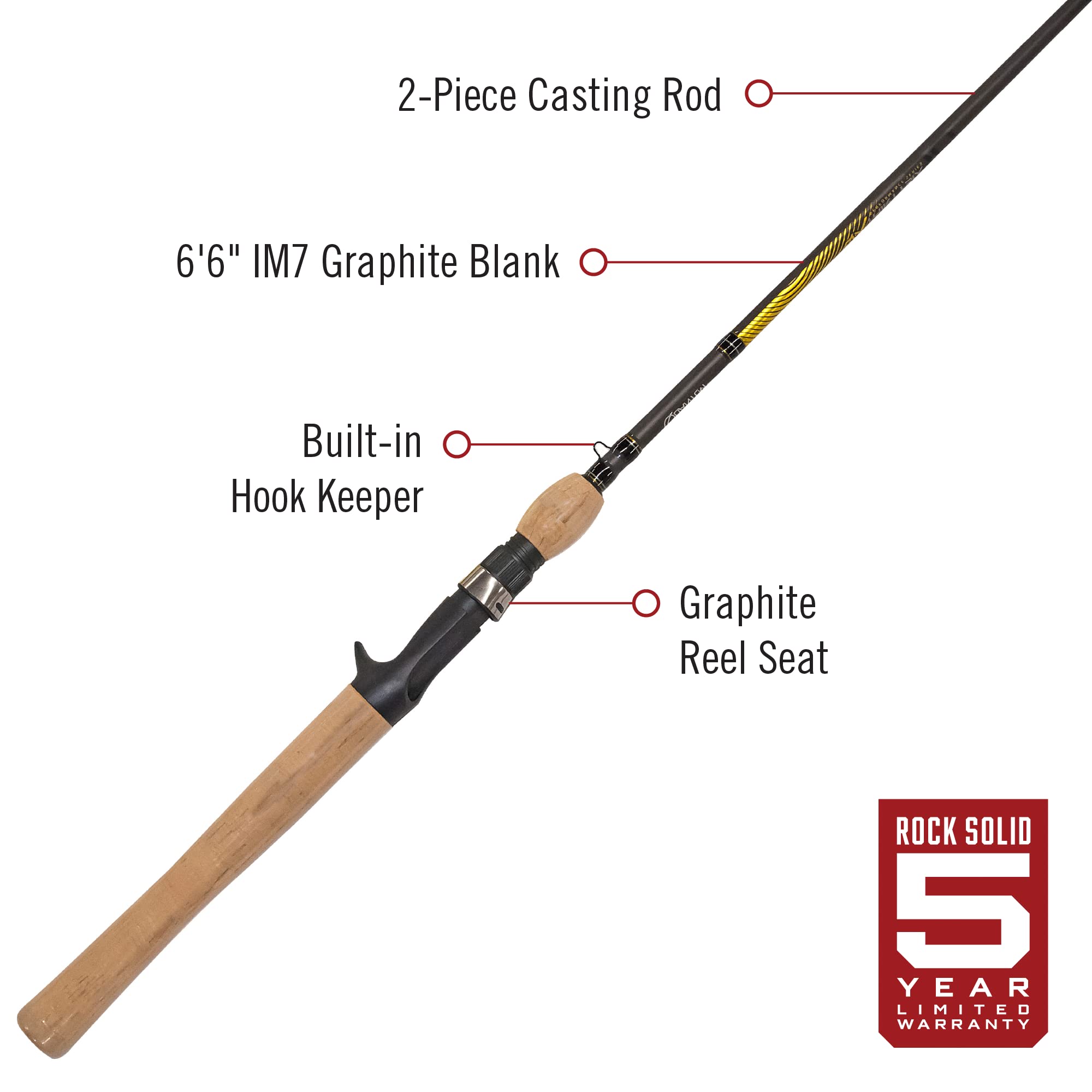 Quantum Casting Rod IM7 Graphite Medium Heavy Quantum QX36 Casting ...