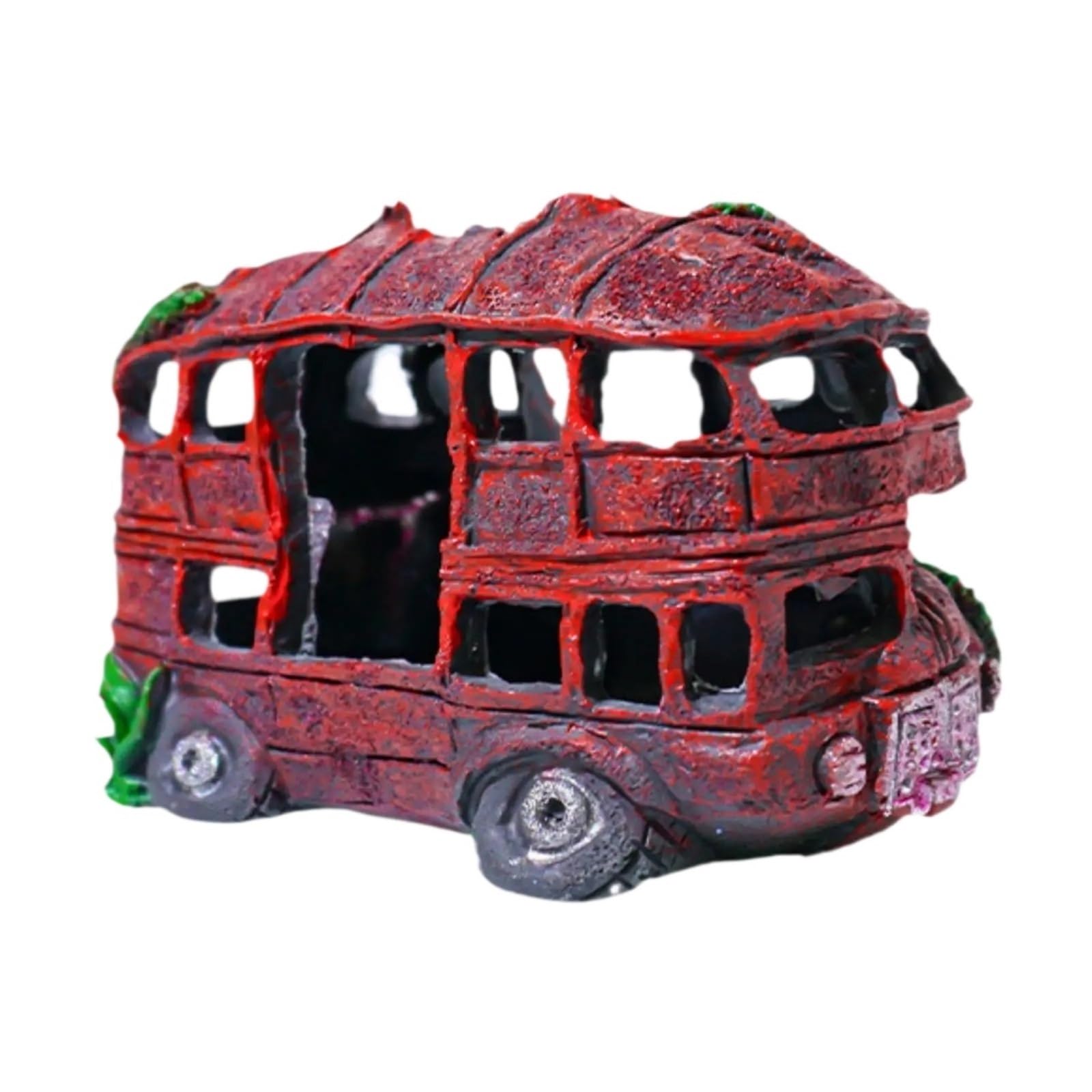 AYWTIUN aquarium ornaments Resin Auto Wreck Aquarium Decoration Prawn Cave for Rest Play Salt and Fresh Water Small Fish Aquatic Pets to Breed